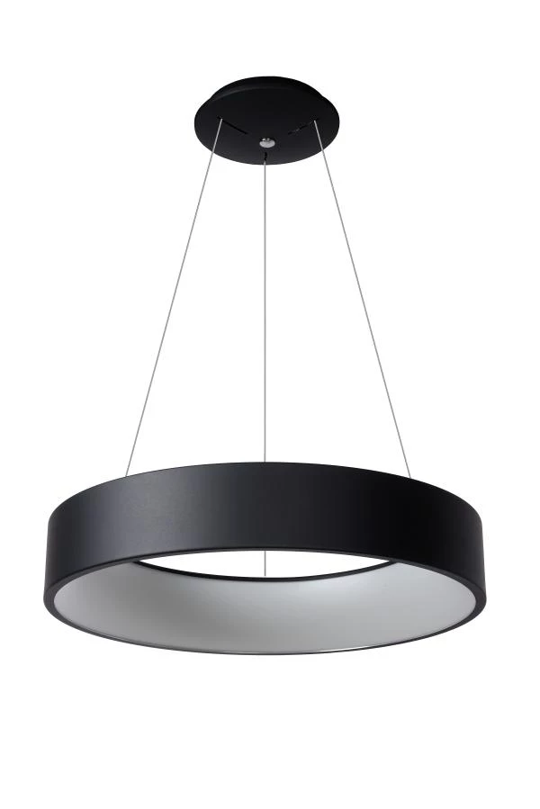Lucide TALOWE LED - Hanglamp - Ø 60 cm - LED Dimb. - 1x39W 3000K - Zwart - uitgezet